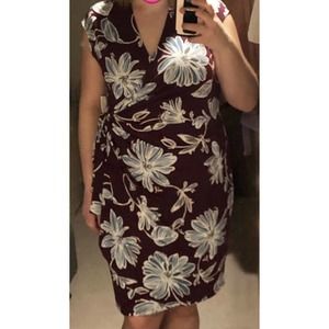 Amazon Brand Lark & Ro Women's Plus Classic Cap Sleeve Wrap Dress purple 1x